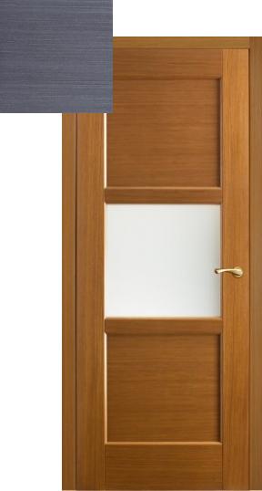 Межкомнатная дверь Квадро  (плоская филенка) со стеклом