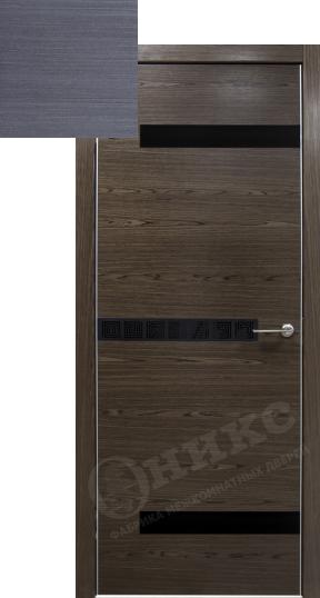 Межкомнатная дверь Силуэт (с алюм.кромкой) со стеклом