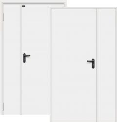 Отделка внешняя: Металл с порошковым напылением, Цвет: RAL 7035 (светло-серый)  / внутренняя: Металл с порошковым напылением, Цвет: RAL 7035 (светло-серый)  /  Замки Основной: Apecs 2000-ZN противопожарный (2 класс)  Стальная дверь Противопожарные ДП-1,5 EI-60 Bravo (входная металлическая дверь)