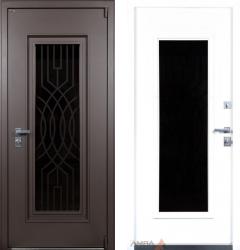 Отделка внешняя: Металл, цинкосодержащий грунт, полимерное покрытие, Цвет: Муар Akzonobel 23069  / внутренняя: Ламинированная МДФ панель 16мм, Цвет: Белый матовый  /  Замки Основной: Гардиан 62.11 (4 класс)  дверь Арма Токио Термо (металлическая дверь Арма Токио Термо, железная дверь)