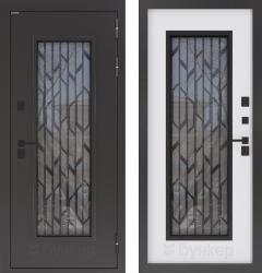 Отделка внешняя: Металл, цинкосодержащий грунт, полимерное покрытие, Цвет: Букле темный  / внутренняя: МДФ панель с фрезеровкой 10мм, Цвет: Белый софт  /  Замки Основной: Kale 442L (3 класс)  / дополнительный: KALE 447L (3 класс)  Стальная дверь Бункер BN-11 ТЕПЛО ПРО (входная металлическая дверь)