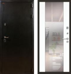 Отделка внешняя: Металл, цинкосодержащий грунт, полимерное покрытие, Цвет: Темное серебро  / внутренняя: МДФ панель с зеркалом 12мм, Цвет: Белый  /  Замки Основной: Kale 252 (4 класс)  / дополнительный: Border ЗВ 8-6 К5Т (4 класс)  Входная дверь Лекс Колизей 61 (стальная дверь, металлическая дверь)