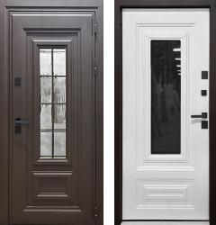 Отделка внешняя: Металл, цинкосодержащий грунт, полимерное покрытие, Цвет: Муар коричневый  / внутренняя: МДФ панель с фрезеровкой 16мм, Цвет: Шагрень белая  /  Замки Основной: Kale 252 RL (3 класс)  / дополнительный: Kale 257 (3 класс)  Входная дверь Лекс Конкорд ТЕРМО (стальная дверь, металлическая дверь)