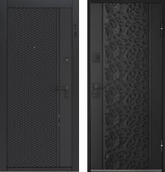 Отделка внешняя: МДФ панель с фрезеровкой 12мм, Цвет: Черный матовый  / внутренняя: МДФ панель с фрезеровкой 16мм, Цвет: Черный матовый  /  Замки Основной: Securemme 2653 (4 класс)  / дополнительный: Гардиан 30.01 (2 класс)  Стальная дверь Falko BLACK с внутренним открыванием (входная металлическая дверь)