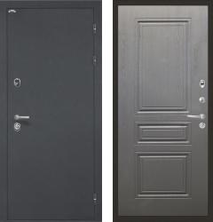 Отделка внешняя: Металл с порошковым напылением, Цвет: Черный шелк  / внутренняя: МДФ панель с фрезеровкой 10мм, Цвет: Дуб графит  /  Замки Основной: Securemme 2603 (4 класс)  / дополнительный: Securemme 2413 (4 класс)  дверь Интекрон Греция ФЛ-243-М "Дуб графит" (металлическая дверь Интекрон Греция ФЛ-243-М "Дуб графит", железная дверь)