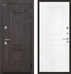 Отделка внешняя: МДФ панель с фрезеровкой 16мм, Цвет: Венге тисненый  / внутренняя: МДФ панель с фрезеровкой 10мм, Цвет: Белый  /  Замки Основной: Securemme 2603 (4 класс)  / дополнительный: Securemme 2413 (4 класс)  Входная дверь Интекрон Италия ФЛ-243-М "Белый" (стальная дверь, металлическая дверь)