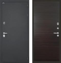 Отделка внешняя: Металл с порошковым напылением, Цвет: Черный шелк  / внутренняя: гладкая МДФ панель 10мм, Цвет: Венге  /  Замки Основной: Крит ЗВк7-РМ 004 (4 класс)  / дополнительный: МЕТТЭМ® ЗВ8 240 серии СУПЕРЗАЩИТА (4 класс)  Входная дверь Интекрон Колизей Гладкая "Венге" (стальная дверь, металлическая дверь)