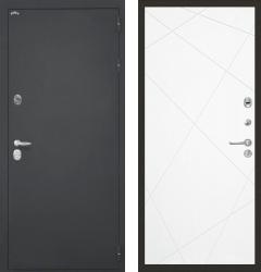 Отделка внешняя: Металл с порошковым напылением, Цвет: Черный шелк  / внутренняя: МДФ панель с фрезеровкой 10мм, Цвет: Милк  /  Замки Основной: Крит ЗВк7-РМ 004 (4 класс)  / дополнительный: МЕТТЭМ® ЗВ8 240 серии СУПЕРЗАЩИТА (4 класс)  Стальная дверь Интекрон Колизей Лучи "Милк" (входная металлическая дверь)