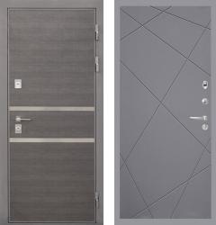 Отделка внешняя: МДФ панель с молдингами 10мм, Цвет: Лен сильвер  / внутренняя: МДФ панель с фрезеровкой 10мм, Цвет: Графит  /  Замки Основной: Securemme 2603 (4 класс)  / дополнительный: Securemme 2413 (4 класс)  Стальная дверь Интекрон Неаполь Лучи "Графит" (входная металлическая дверь)