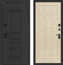 Отделка внешняя: Металл, цинкосодержащий грунт, полимерное покрытие, Цвет: Черный муар  / внутренняя: МДФ панель с фрезеровкой 10мм, Цвет: Беленый дуб  /  Замки Основной: Border Termo G 9-6 Э (4 класс)  / дополнительный: Border Termo G 8-6 Э (4 класс)  дверь Labirint Аляска Термо Лайт 12 "Беленый дуб" (металлическая дверь Labirint Аляска Термо Лайт 12 "Беленый дуб", железная дверь)