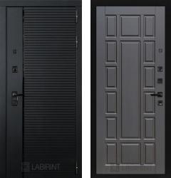 Отделка внешняя: МДФ панель с фрезеровкой 10мм, Цвет: Черный кварц  / внутренняя: МДФ панель с фрезеровкой 10мм, Цвет: Венге  /  Замки Основной: Kale 252 (4 класс)  / дополнительный: Kale 257 (3 класс)  дверь Labirint Piano 12 "Венге" (металлическая дверь Labirint Piano 12 "Венге", железная дверь)