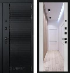 Отделка внешняя: МДФ панель с фрезеровкой 10мм, Цвет: Черный кварц  / внутренняя: МДФ панель с зеркалом 16мм, Цвет: Сандал белый  /  Замки Основной: Kale 252 (4 класс)  / дополнительный: Kale 257 (3 класс)  Стальная дверь Labirint Piano с зеркалом Максимум "Сандал белый" (входная металлическая дверь)
