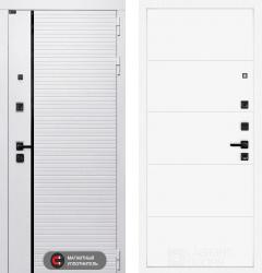 Отделка внешняя: МДФ панель с фрезеровкой 10мм, Цвет: Лофт белый  / внутренняя: МДФ панель с фрезеровкой 10мм, Цвет: Белый софт  /  Замки Основной: Kale 252 (4 класс)  / дополнительный: Kale 257 (3 класс)  Входная дверь Labirint ROYAL 13 "Белый софт" (стальная дверь, металлическая дверь)