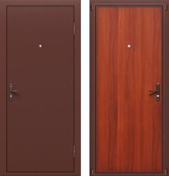 Отделка внешняя: Металл с порошковым напылением, Цвет: Антик медный  / внутренняя: ЛДСП 3мм, Цвет: Орех итальянский  /  Замки Основной: Просам ЗВ 4-31/55 (2 класс)  Стальная дверь Оптим Эконом Антик Медь / Л-11 ИталОрех (входная металлическая дверь)