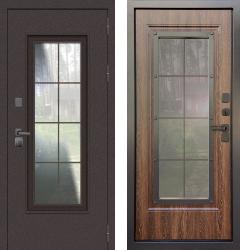 Отделка внешняя: Металл, цинкосодержащий грунт, полимерное покрытие, Цвет: AkzoNobel Букле Опал  / внутренняя: Ламинированная МДФ панель 16мм, Цвет: Дуб филадельфия коньяк  /  Замки Основной: Galeon 818 (2 класс)  / дополнительный: Galeon 817 (2 класс)  Входная дверь Ратибор Коттедж 3К Дуб филадельфия (стальная дверь, металлическая дверь)