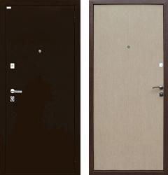 Отделка внешняя: Металл с порошковым напылением, Цвет: Антик медный  / внутренняя: ЛДСП 6мм, Цвет: Беленый дуб  /  Замки Основной: врезной цилиндровый (кол-во оборотов:3), дополнительный: врезной сувальдный (кол-во полуоборотов:4) Стальная дверь Ратибор Форт "Беленый дуб" (входная металлическая дверь)