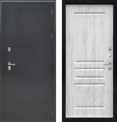 Отделка внешняя: Металл, цинкосодержащий грунт, полимерное покрытие, Цвет: Темное серебро  / внутренняя: МДФ панель с фрезеровкой 10мм, Цвет: Сосна белая  /  Замки Основной: Гардиан 30.11 (2 класс)  / дополнительный: Гардиан 30.01 (2 класс)  Входная дверь Ратибор Терма 3К "Сосна белая" (стальная дверь, металлическая дверь)
