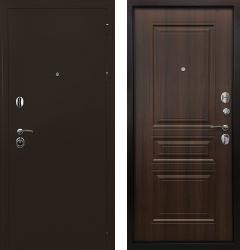 Отделка внешняя: Металл с порошковым напылением, Цвет: Антик медный  / внутренняя: МДФ панель с фрезеровкой 10мм, Цвет: Орех бренди  /  Замки Основной: Border ЗВ 4-3/85 Г (4 класс)  / дополнительный: Border ЗВ 8-8Г/15 (3 класс)  дверь Ратибор Рим 3К "Орех бренди" (металлическая дверь Ратибор Рим 3К "Орех бренди", железная дверь)