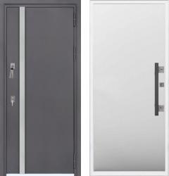 Отделка внешняя: Металл, цинкосодержащий грунт, полимерное покрытие, Цвет: Муар Меланж  / внутренняя: МДФ панель с фрезеровкой 6мм, Цвет: Манхэттен  /  Замки Основной: МЕТТЭМ ЗВ 311 (4 класс)  / дополнительный: ЗВ8 341.1.1 серии МЕТТЭМ® СУПЕРЗАЩИТА (4 класс)  Стальная дверь Regidoors NORD NEW Гладкая "Манхэттен" (входная металлическая дверь)