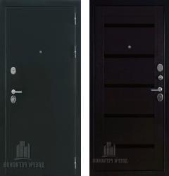 Отделка внешняя: Металл с порошковым напылением, Цвет: Антик хамелеон  / внутренняя: МДФ со стеклянными вставками 16мм, Цвет: Венге  /  Замки Основной: KALE 442 (4 класс)  / дополнительный: KALE 447L (3 класс)  Входная дверь Regidoors Президент X7 "Венге" (стальная дверь, металлическая дверь)