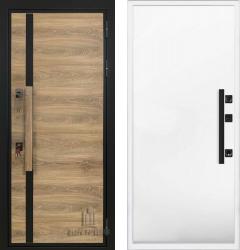 Отделка внешняя: Влагостойкая CPL панель, Цвет: Дуб  / внутренняя: МДФ панель с фрезеровкой 6мм, Цвет: Аляска  /  Замки Основной: МЕТТЭМ ЗВ 311 (4 класс)  / дополнительный: ЗВ8 341.1.1 серии МЕТТЭМ® СУПЕРЗАЩИТА (4 класс)  Стальная дверь Regidoors ROYAL NORD Гладкая "Аляска" (входная металлическая дверь)