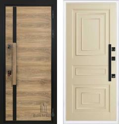 Отделка внешняя: Влагостойкая CPL панель, Цвет: Дуб  / внутренняя: панель МДФ с отделкой Эко Шпоном 16мм, Цвет: Серена керамик  /  Замки Основной: МЕТТЭМ ЗВ 311 (4 класс)  / дополнительный: Mottura 52J525 с перекодировкой (4 класс)  Входная дверь Regidoors ROYAL NORD MOTTURA Florence 62001 "Серена керамик" (стальная дверь, металлическая дверь)