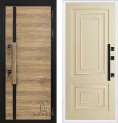 Отделка внешняя: Влагостойкая CPL панель, Цвет: Дуб  / внутренняя: панель МДФ с отделкой Эко Шпоном 16мм, Цвет: Серена керамик  /  Замки Основной: МЕТТЭМ ЗВ 311 (4 класс)  / дополнительный: Mottura 52J525 с перекодировкой (4 класс)  Входная дверь Regidoors ROYAL NORD MOTTURA Florence 62002 "Серена керамик" (стальная дверь, металлическая дверь)