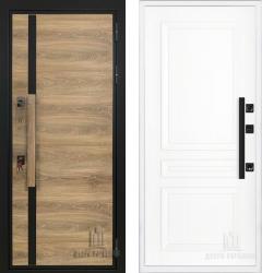 Отделка внешняя: Влагостойкая CPL панель, Цвет: Дуб  / внутренняя: Эмалированная МДФ панель 16мм, Цвет: Эмаль белая  /  Замки Основной: МЕТТЭМ ЗВ 311 (4 класс)  / дополнительный: Mottura 52J525 с перекодировкой (4 класс)  Стальная дверь Regidoors ROYAL NORD MOTTURA Авангард "Эмаль белая" (входная металлическая дверь)