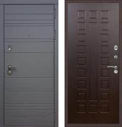Отделка внешняя: МДФ панель с фрезеровкой 16мм, Цвет: Силк титан  / внутренняя: МДФ панель с фрезеровкой 16мм, Цвет: Венге  /  Замки Основной: Kale 252 (4 класс)  / дополнительный: Border ЗВ 8-6 К5 (4 класс)  Стальная дверь Rex 14 Титан ФЛ-183 "Венге" (входная металлическая дверь)