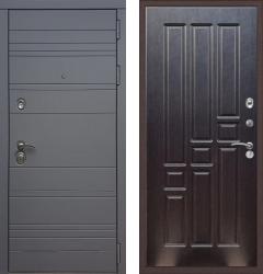 Отделка внешняя: МДФ панель с фрезеровкой 16мм, Цвет: Силк титан  / внутренняя: МДФ панель с фрезеровкой 16мм, Цвет: Венге  /  Замки Основной: Kale 252 (4 класс)  / дополнительный: Border ЗВ 8-6 К5 (4 класс)  Входная дверь Rex 14 Титан ФЛ-31 "Венге" (стальная дверь, металлическая дверь)