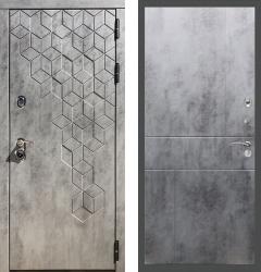 Отделка внешняя: МДФ панель с фрезеровкой 16мм, Цвет: Бетон темный  / внутренняя: МДФ панель с фрезеровкой 16мм, Цвет: Бетон темный  /  Замки Основной: Kale 252 (4 класс)  / дополнительный: Border ЗВ 8-6 К5 (4 класс)  дверь Rex 23 "Пчела" ФЛ-290 "Бетон темный" (металлическая дверь Rex 23 "Пчела" ФЛ-290 "Бетон темный", железная дверь)