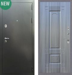 Отделка внешняя: Металл с порошковым напылением, Цвет: Антик серебро  / внутренняя: МДФ панель с фрезеровкой 16мм, Цвет: Сандал серый  /  Замки Основной: Kale 252 (4 класс)  / дополнительный: Border ЗВ 8-6 К5 (4 класс)  Стальная дверь Rex Практик 3К Серебро ФЛ-2 "Сандал серый" (входная металлическая дверь)