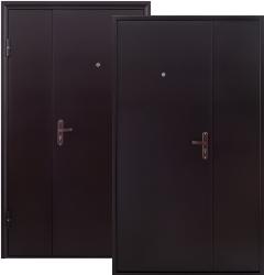 Отделка внешняя: Металл с порошковым напылением, Цвет: Антик медный  / внутренняя: Металл с порошковым напылением, Цвет: Антик медный  /  Замки Основной: Просам ЗВ 4-31/55 (2 класс)  дверь Страж Двустворчатая STEEL (металлическая дверь Страж Двустворчатая STEEL, железная дверь)