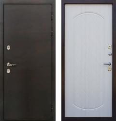 Отделка внешняя: Металл, цинкосодержащий грунт, полимерное покрытие, Цвет: Антик медный  / внутренняя: МДФ панель с фрезеровкой 12мм, Цвет: Сандал белый  /  Замки Основной: Border Termo G 9-6 Э (4 класс)  / дополнительный: Border Termo G 8-6 Э (4 класс)  Входная дверь Страж Термо Эконом (стальная дверь, металлическая дверь)