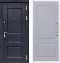 Отделка внешняя: МДФ панель с фрезеровкой 16мм, Цвет: Роял Вуд Cиний  / внутренняя: МДФ панель с фрезеровкой 10мм, Цвет: Силк маус  /  Замки Основной: Kale 252 (4 класс)  / дополнительный: Border ЗВ 8-6 К5 (4 класс)  дверь Diva МД-45 Д-7 "Силк маус" (металлическая дверь Diva МД-45 Д-7 "Силк маус", железная дверь)